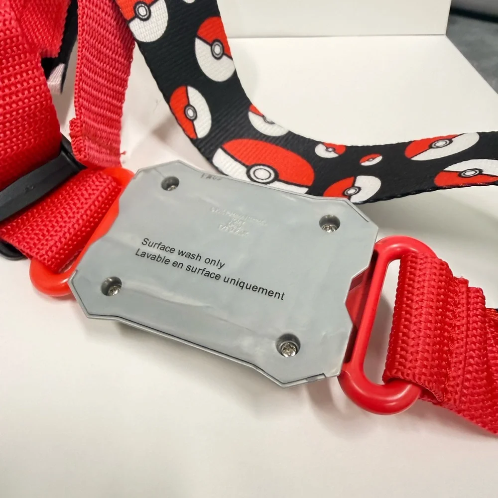 Stanley Red and Gray Kids Belt with Poké Ball Buckle